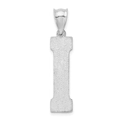 Sterling Silver Rhodium-plated Letter I Initial Pendant QC2766I