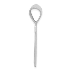 Sterling Silver Rhodium-plated Letter N Initial Pendant QC2766N