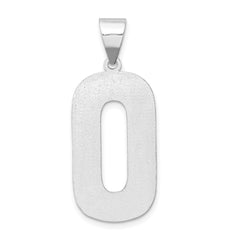 Sterling Silver Rhodium-plated Letter O Initial Pendant QC2766O