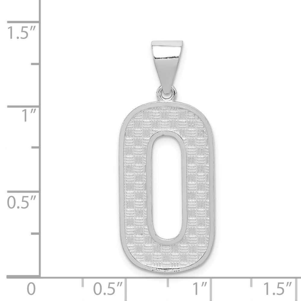 Sterling Silver Rhodium-plated Letter O Initial Pendant QC2766O