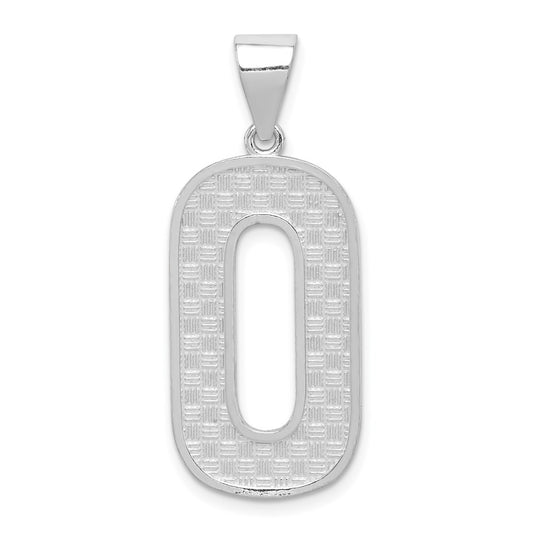 Sterling Silver Rhodium-plated Letter O Initial Pendant QC2766O
