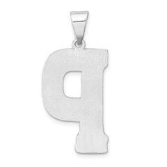 Sterling Silver Rhodium-plated Letter P Initial Pendant QC2766P