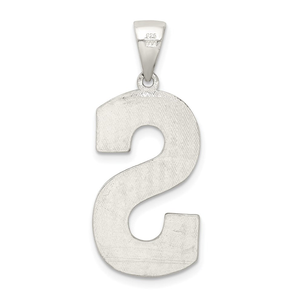 Sterling Silver Rhodium-plated Letter S Initial Pendant QC2766S
