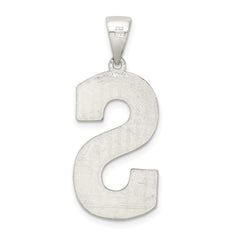 Sterling Silver Rhodium-plated Letter S Initial Pendant QC2766S