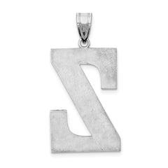 Sterling Silver Rhodium-plated Letter Z Initial Pendant QC2766Z
