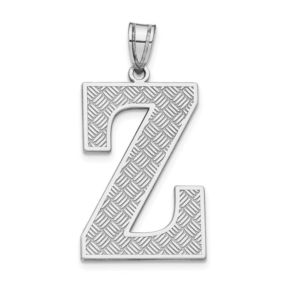 Sterling Silver Rhodium-plated Letter Z Initial Pendant QC2766Z