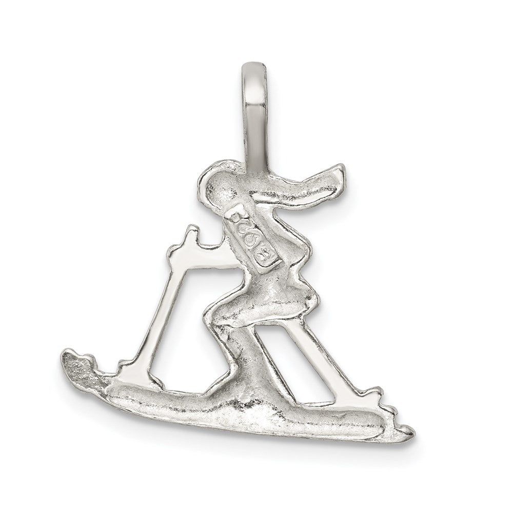 Sterling Silver Skier Pendant QC2796