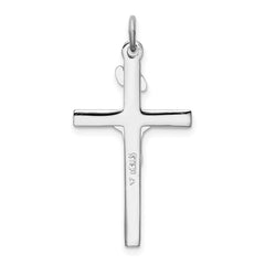Sterling Silver Rhodium-plated INRI Crucifix Pendant QC2871