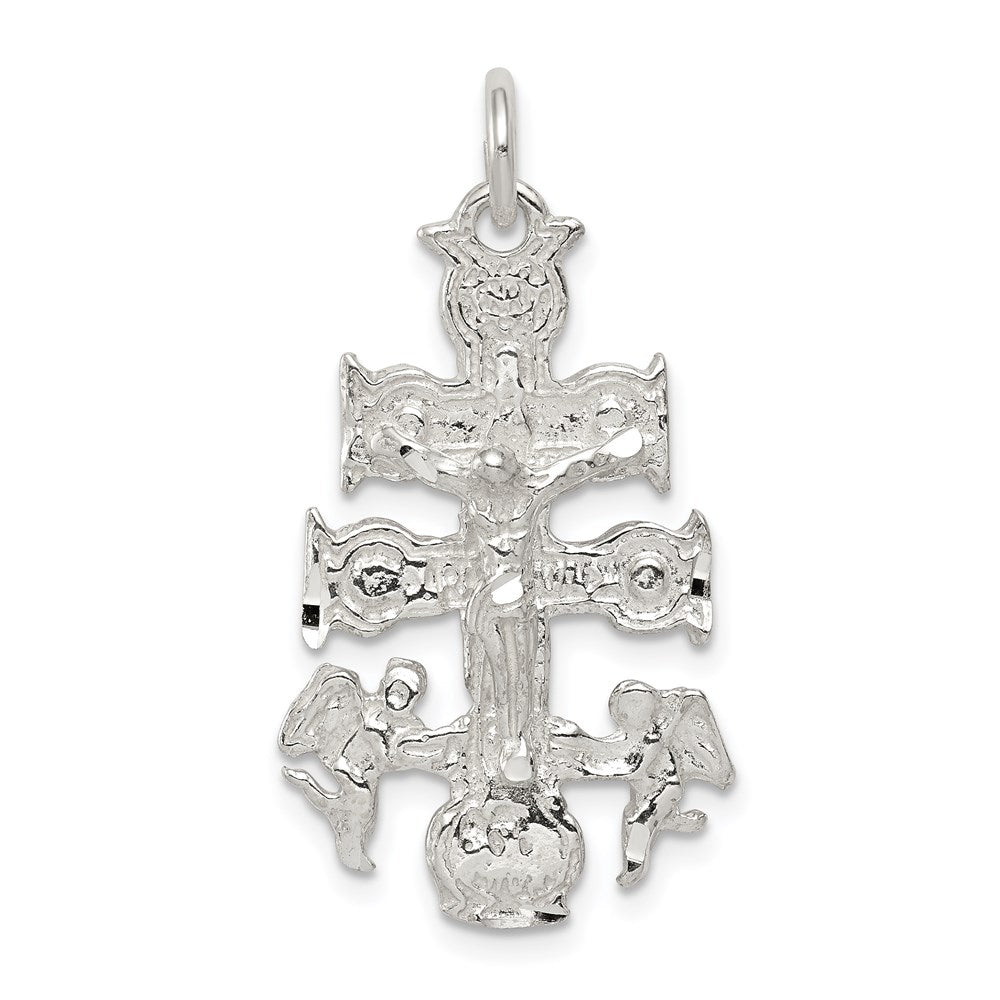 Sterling Silver Cara Vaca Crucifix Pendant QC2911