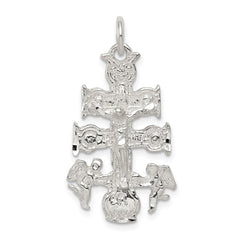Sterling Silver Cara Vaca Crucifix Pendant QC2911