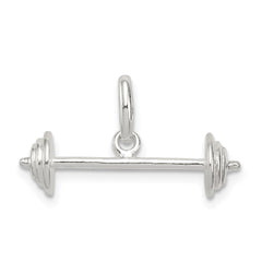 Sterling Silver Barbell Charm QC297
