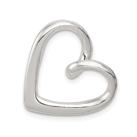 Sterling Silver Heart Slide QC3062