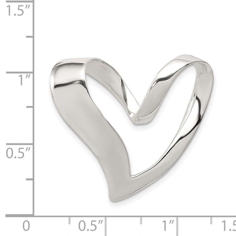 Sterling Silver Heart Slide QC3063