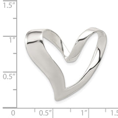 Sterling Silver Heart Slide QC3063