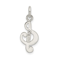 Sterling Silver Treble Clef Charm QC3083