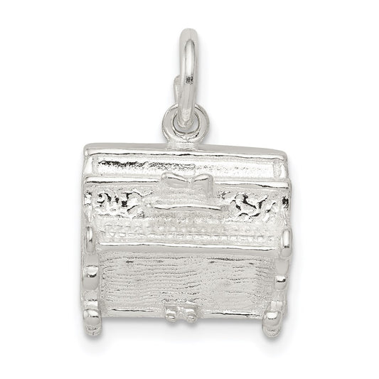 Sterling Silver Piano Charm QC3086