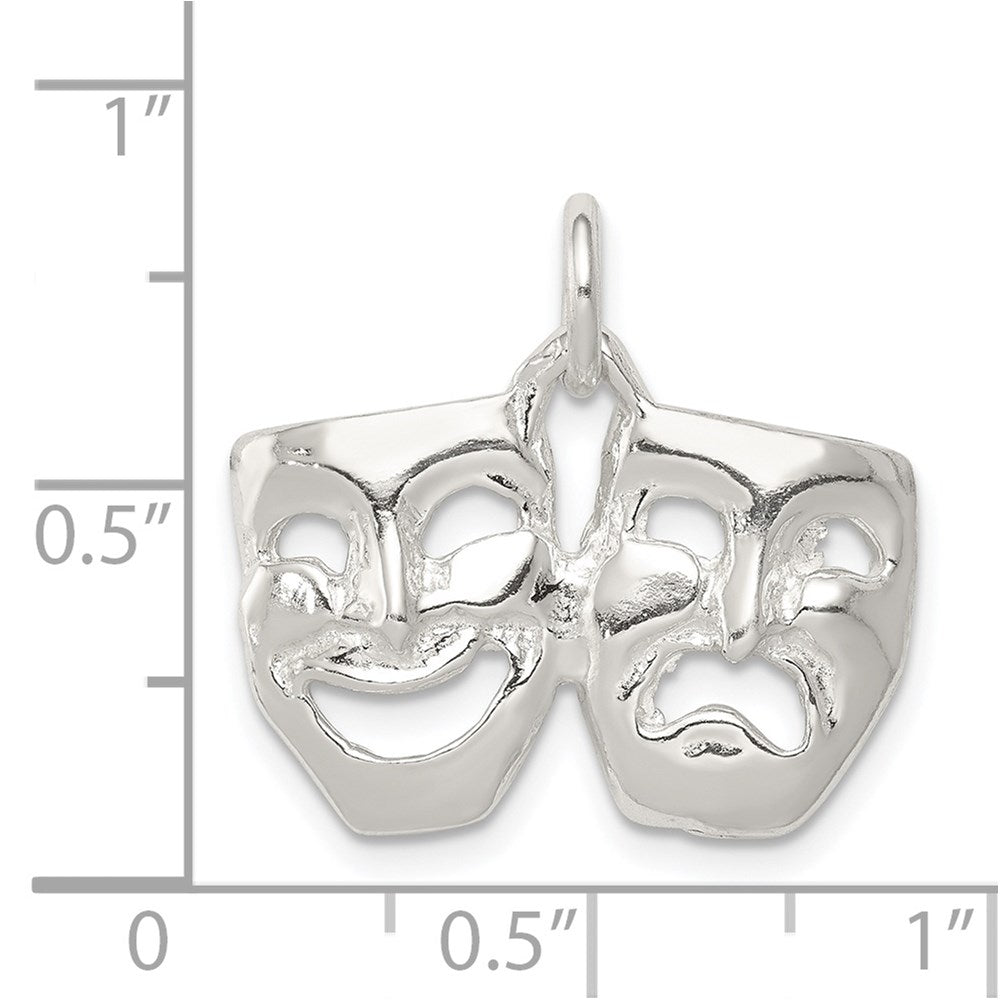 Sterling Silver Comedy/Tragedy Charm QC3093