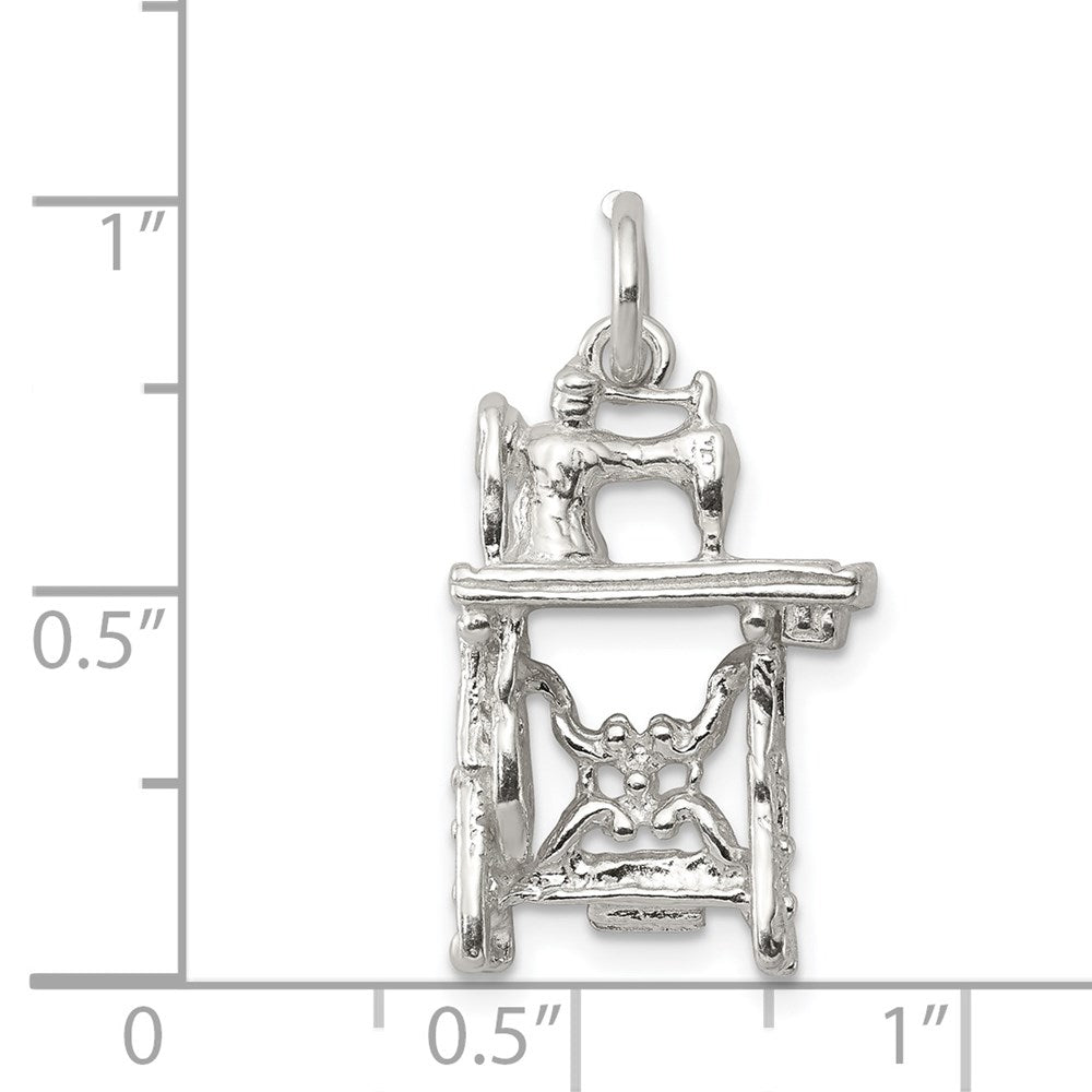 Sterling Silver Sewing Machine Charm QC3095