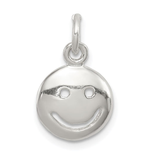 Sterling Silver Happy Face Charm QC3097