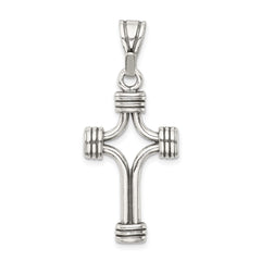 Sterling Silver Antiqued Cross Pendant QC3244
