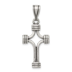 Sterling Silver Antiqued Cross Pendant QC3244