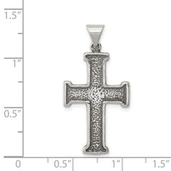 Sterling Silver Antiqued Cross Pendant QC3271