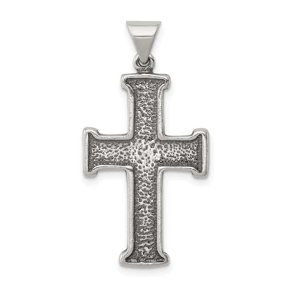 Sterling Silver Antiqued Cross Pendant QC3271