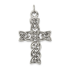 Sterling Silver Antiqued Celtic Cross Pendant QC3277