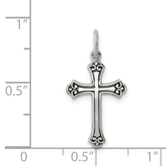 Sterling Silver Antiqued Cross Charm QC3357