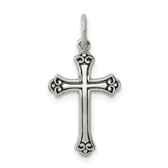Sterling Silver Antiqued Cross Charm QC3357