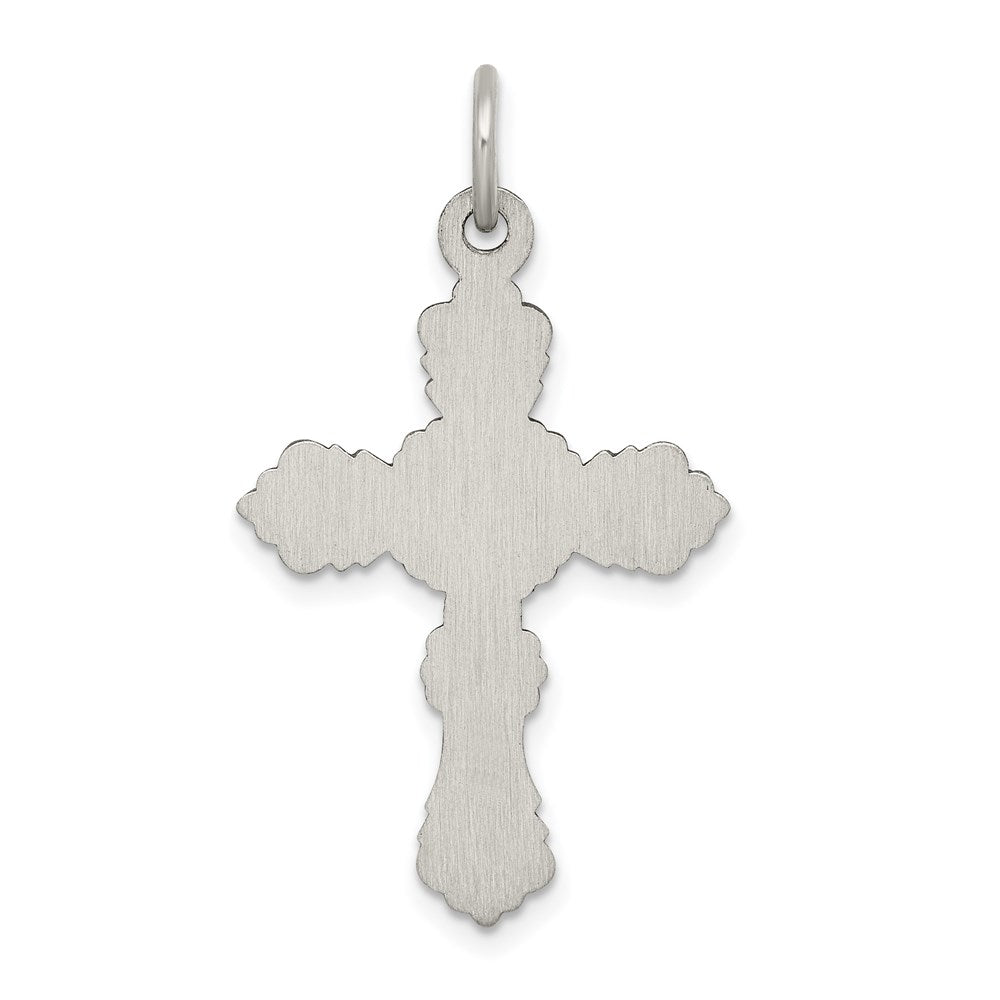 Sterling Silver Antiqued Cross Pendant QC3360