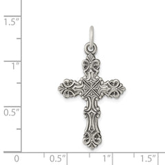 Sterling Silver Antiqued Cross Pendant QC3360