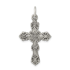 Sterling Silver Antiqued Cross Pendant QC3360