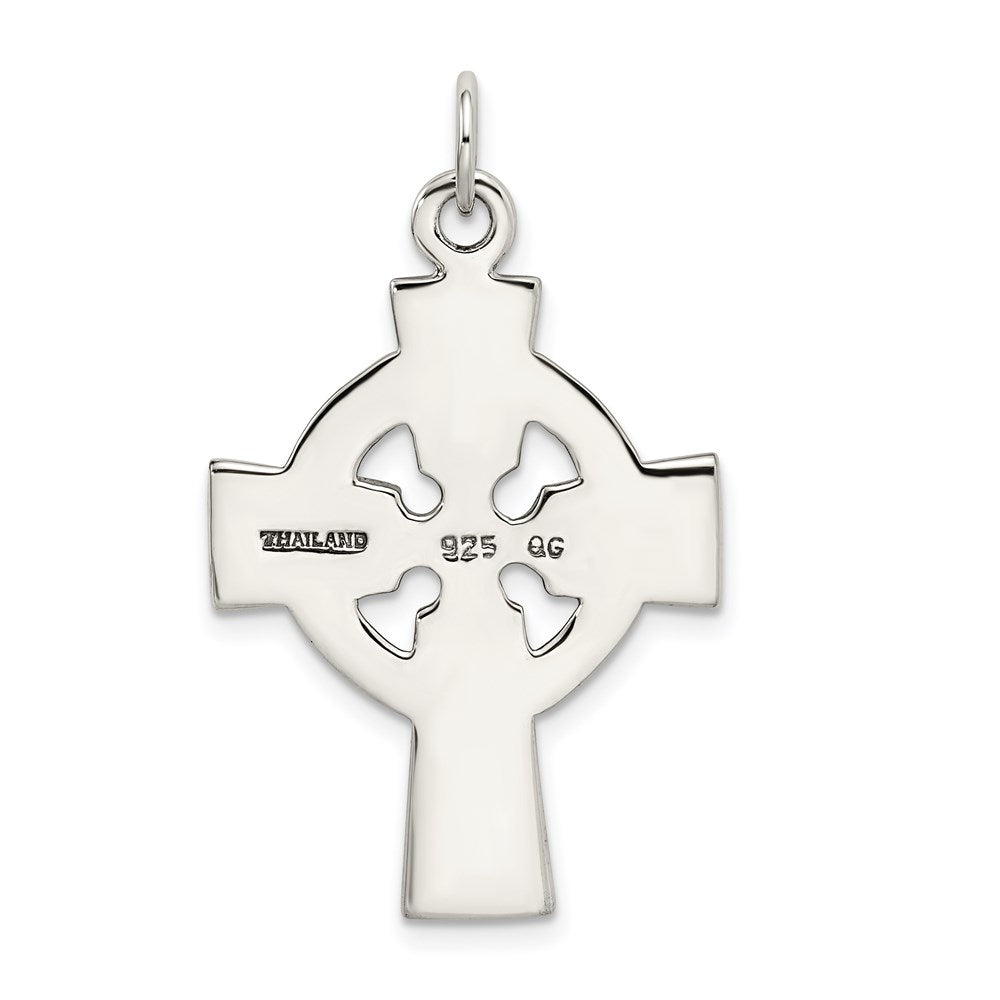 Sterling Silver Antiqued Celtic Cross Charm QC3369