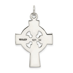 Sterling Silver Antiqued Celtic Cross Charm QC3369