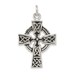 Sterling Silver Antiqued Celtic Cross Charm QC3369