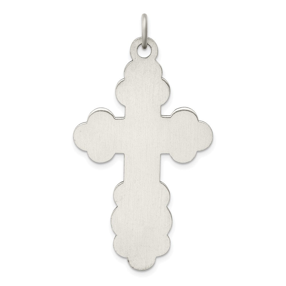 Sterling Silver Antiqued Eastern Orthodox Cross Charm QC3370