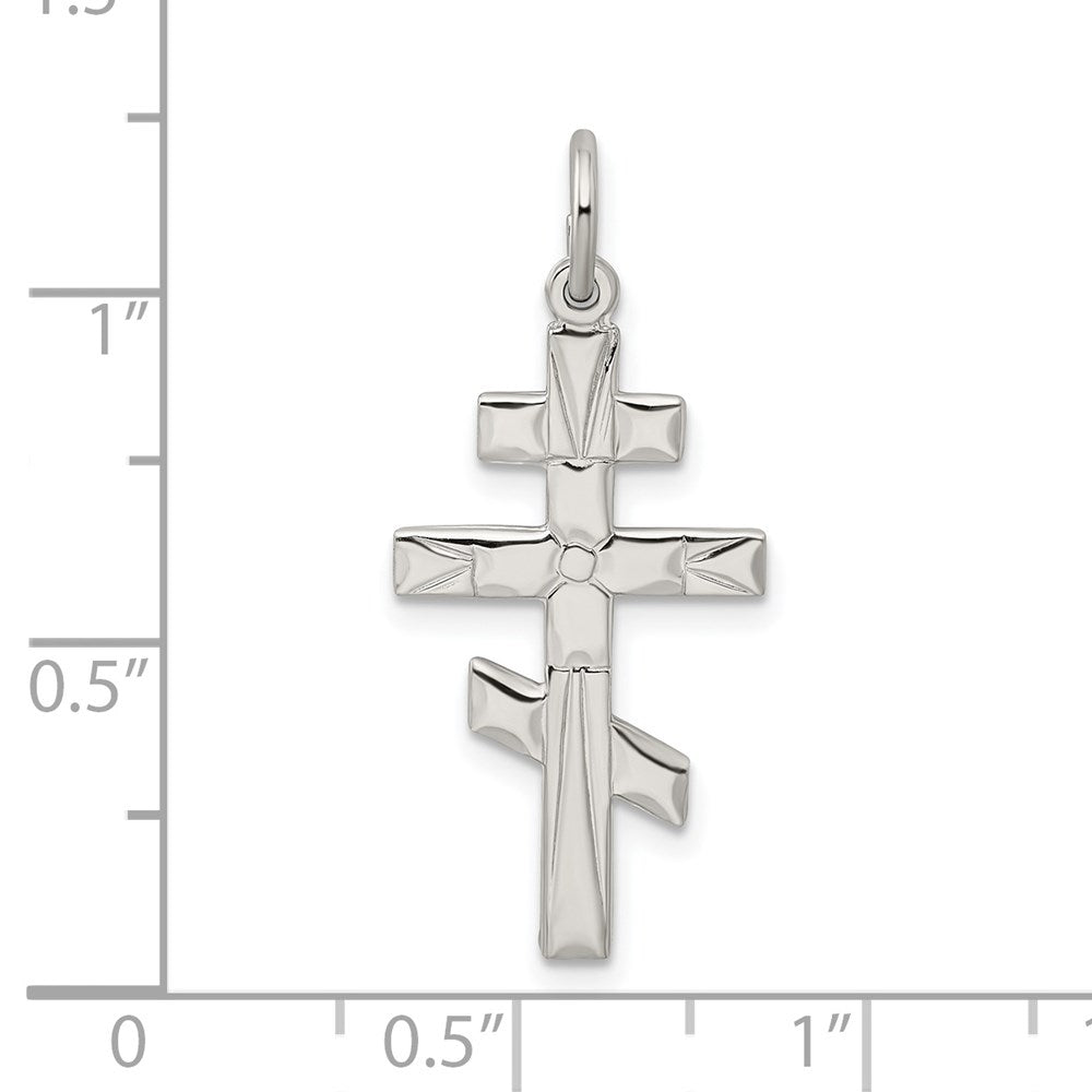 Sterling Silver Eastern Orthodox Cross Charm QC3375