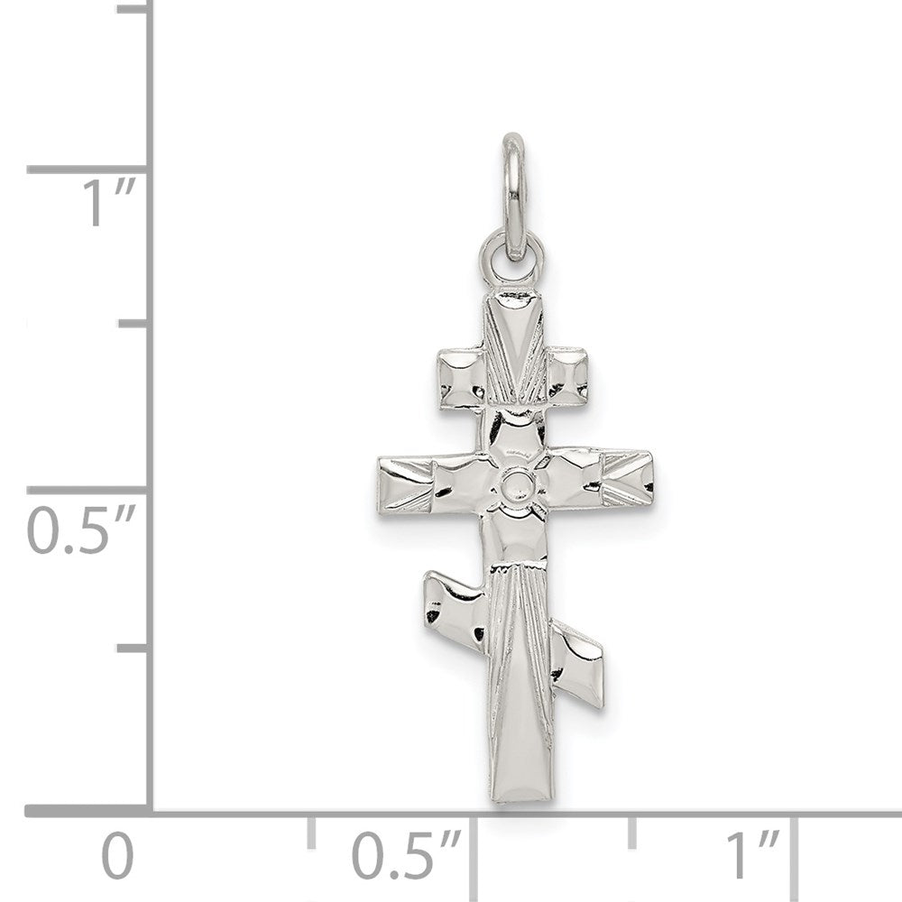 Sterling Silver Eastern Orthodox Cross Charm QC3376