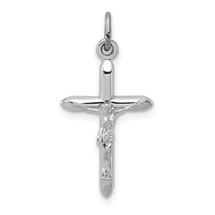 Sterling Silver Rhodium-plated Passion Crucifix Charm QC3379