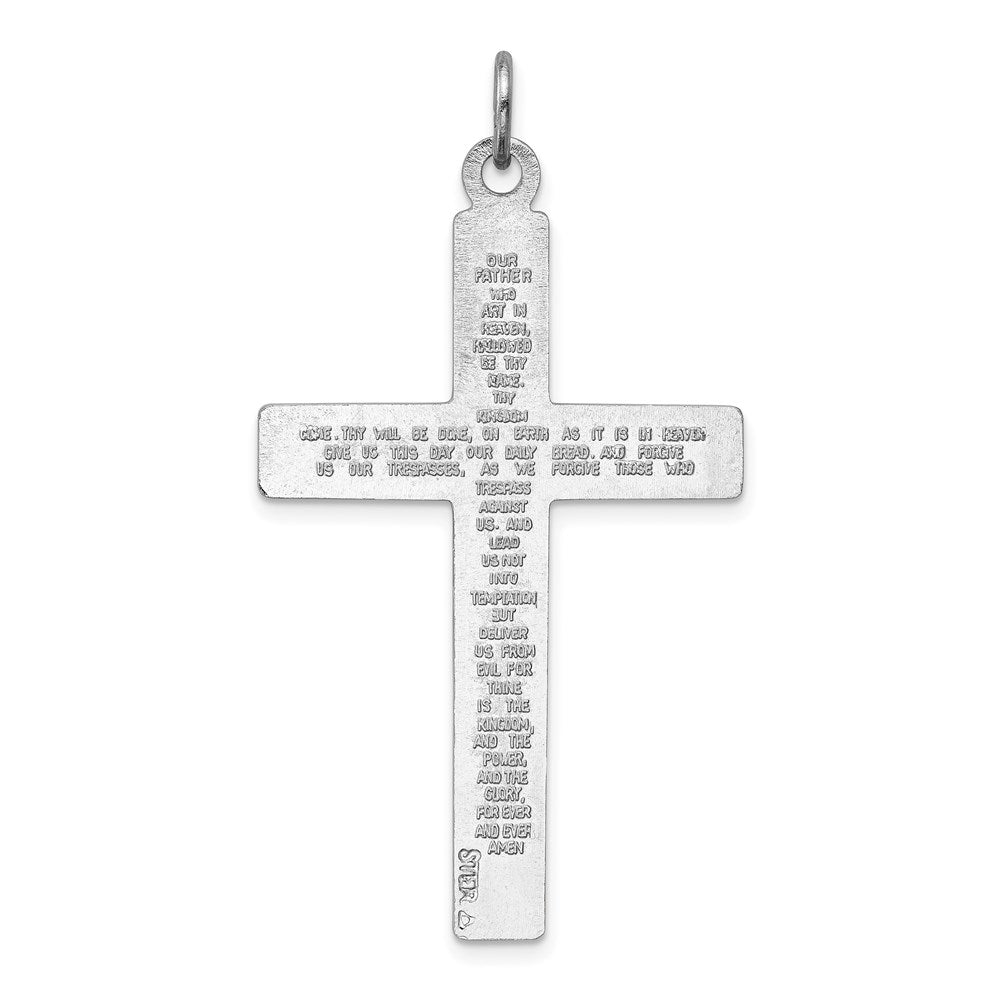 Sterling Silver Rhodium-plated Crucifix Pendant QC3382