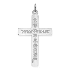Sterling Silver Rhodium-plated Crucifix Pendant QC3382