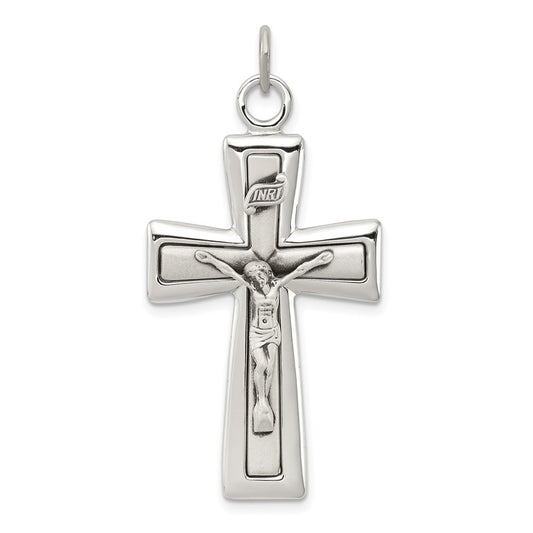 Sterling Silver INRI Crucifix Pendant QC3383