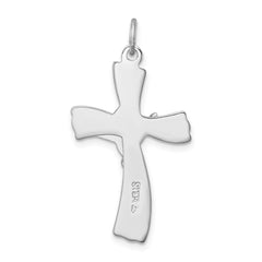 Sterling Silver Rhodium-plated INRI Crucifix Pendant QC3384
