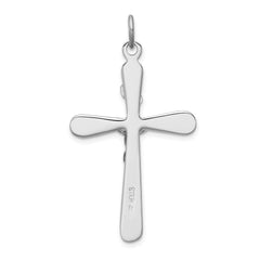 Sterling Silver Rhodium-plated INRI Crucifix Pendant QC3392