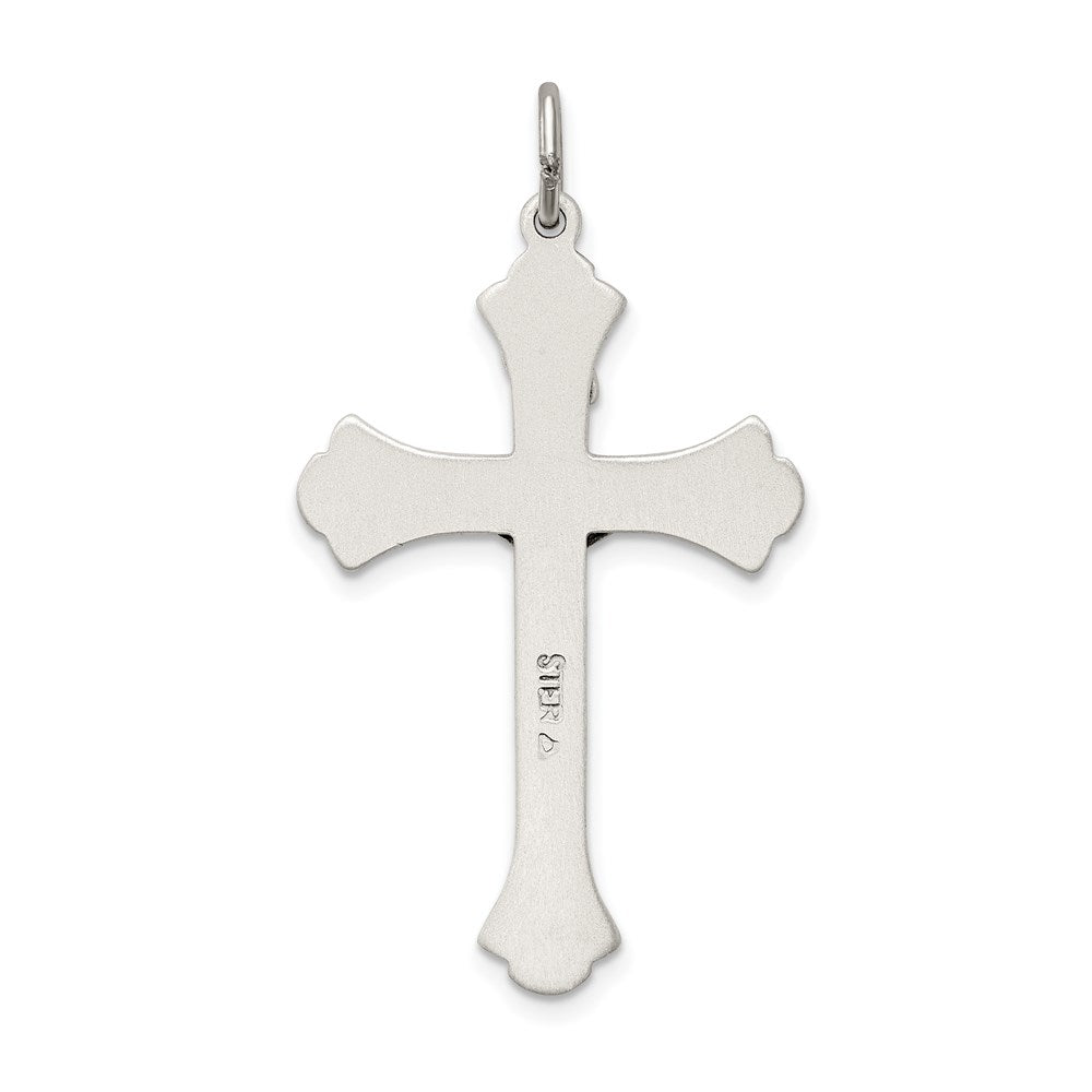 Sterling Silver Antiqued INRI Crucifix Pendant QC3418