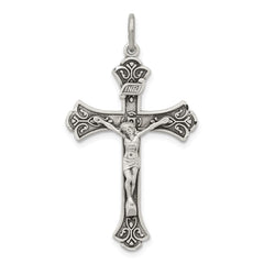 Sterling Silver Antiqued INRI Crucifix Pendant QC3418
