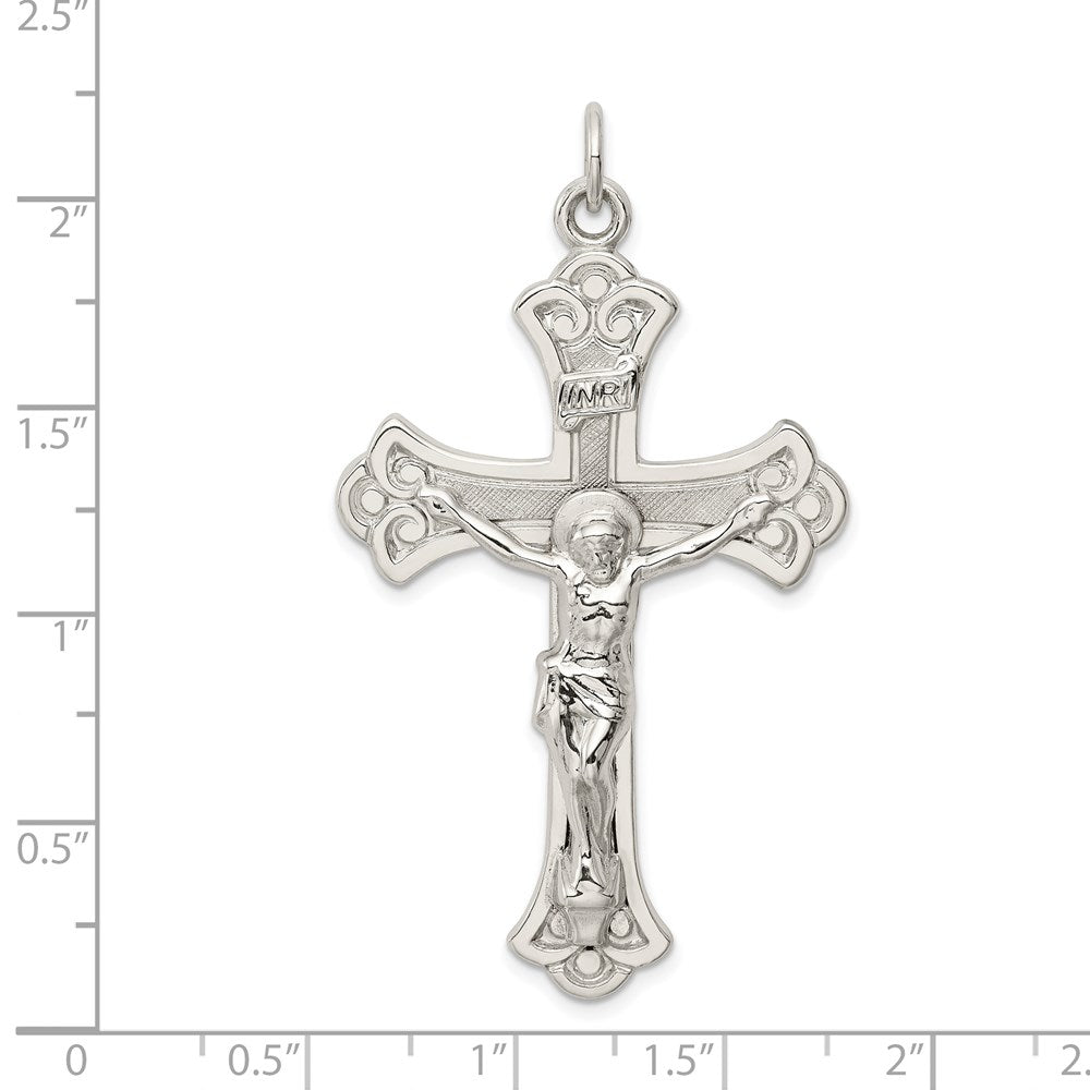 Sterling Silver INRI Crucifix Pendant QC3421