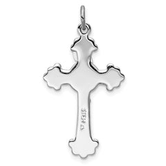 Sterling Silver Rhodium-plated & Vermeil INRI Crucifix Charm QC3427