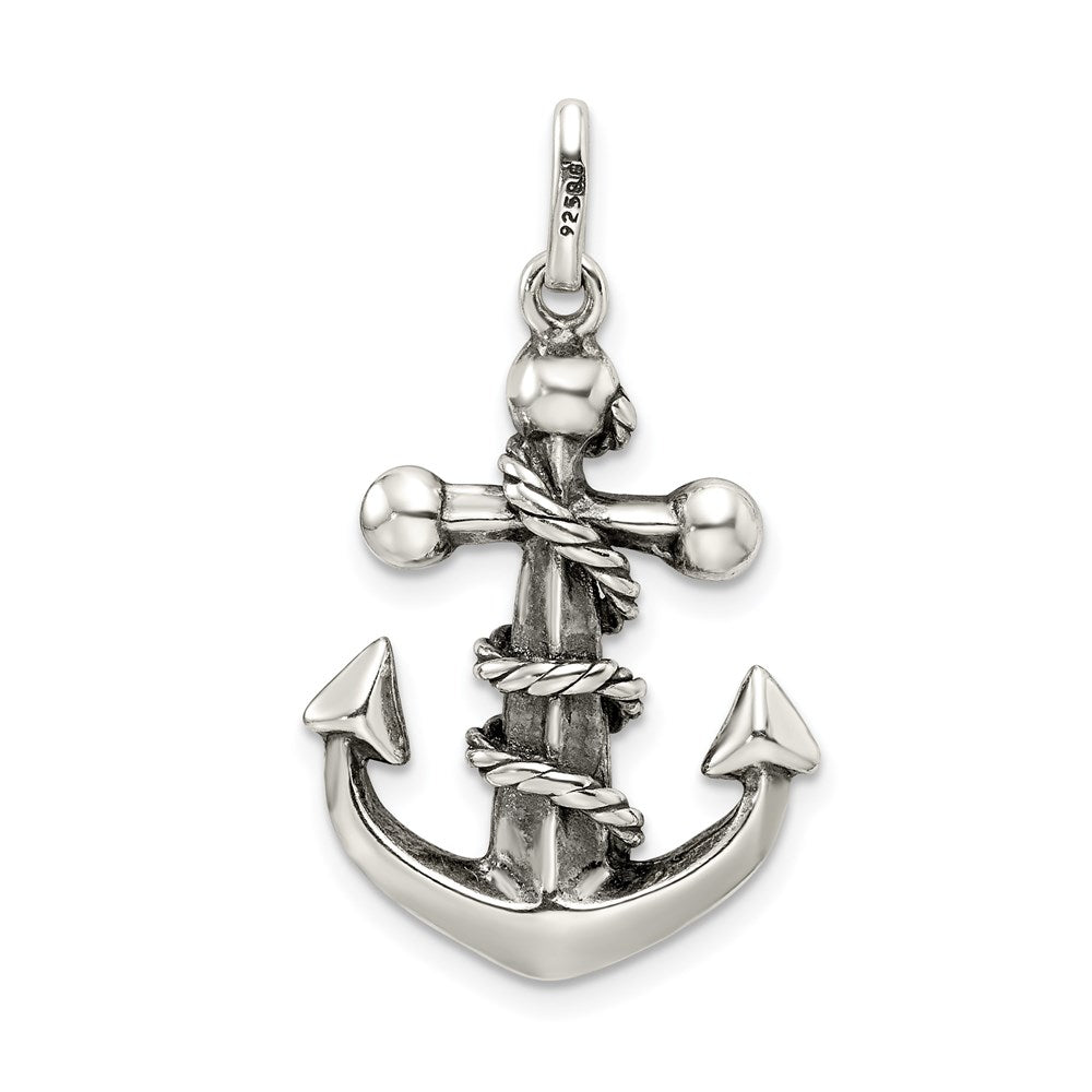 Sterling Silver Antiqued Cross Pendant QC3436